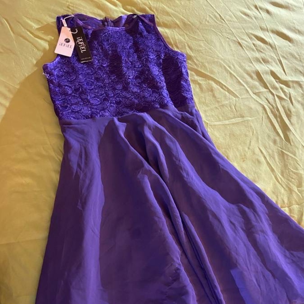NWT iEFiel Purple Sequined Dress